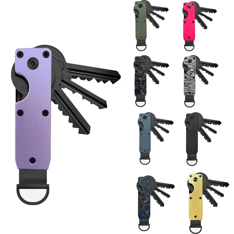 Schlüsselorganizer für Damen und Herren - Kompakter Metallischer Schlüsselhalter Intelligenter Schlüsselanhänger für 2-6 Schlüssel | Minimalistischer Innovativer Schlüsselhalter | YSB06
