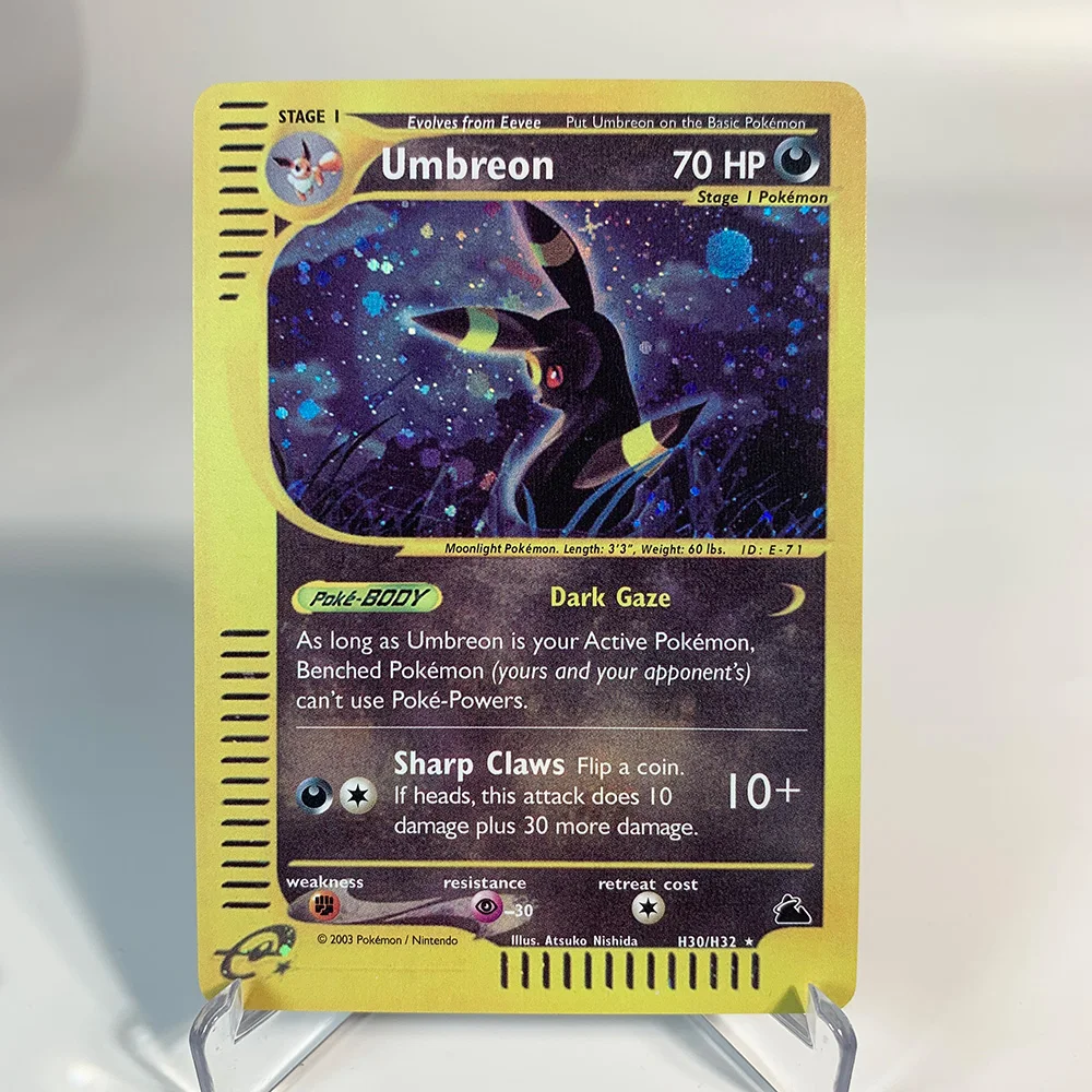 umbreon card pokemon Holo Umbreon starry night or Espeon café terrace / Custom holographic –  MarinkiArt main image 1