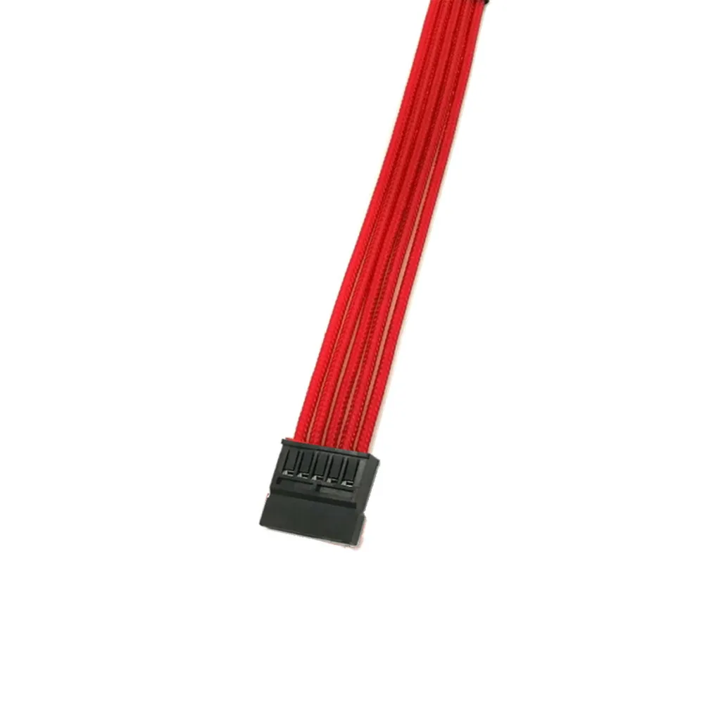 Single PET Sleeved 6Pin to SATA Modular Power Cable for Corsair Type 4