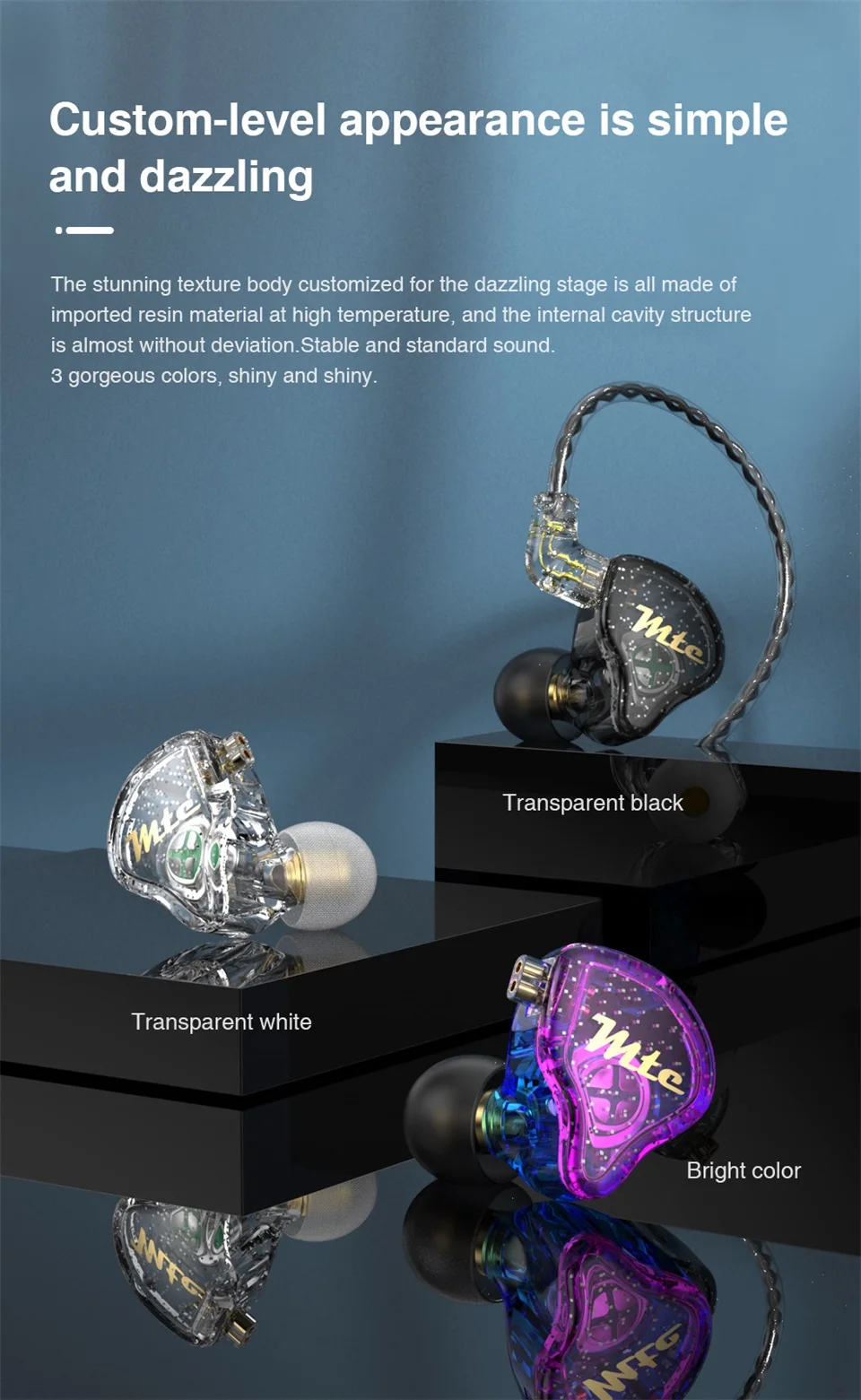 TRN MTE Dynamic Metal In Ear Earphone description image 6