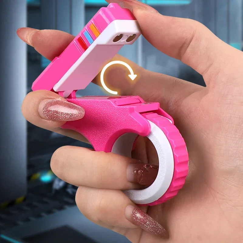 Rotary Textured Finger Fidget Toy for Stress Relief and Focus