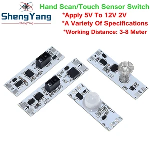 Сенсорный переключатель TZT для умного дома, емкостный сенсор с датчиком движения и функцией сканирования на коротких расстояниях, 3 а, с постоянным напряжением