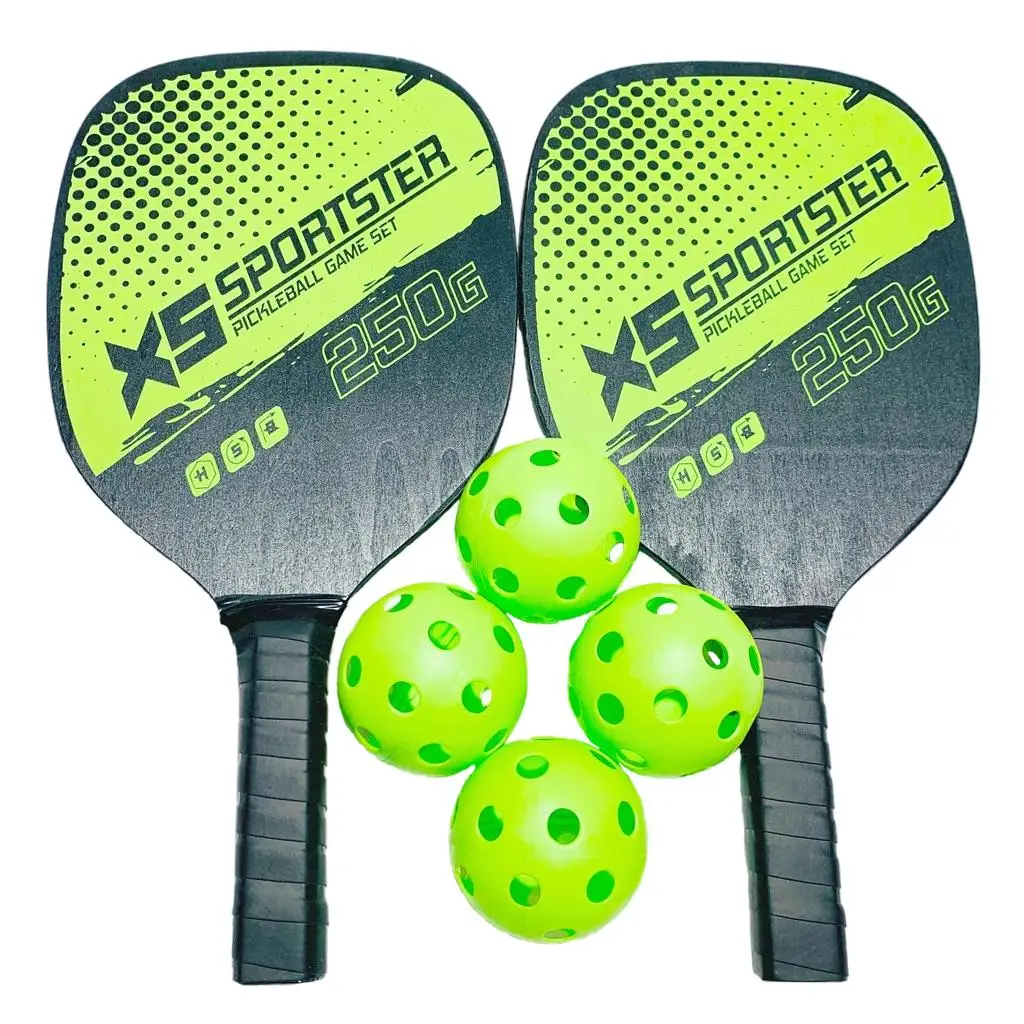 Pickleball Paddle Set, Pickleball Rackets with Comfort Grip, Pickleball Set of 2 Pickleball Paddles, 4 Balls, 1 Pickleball Bag Pickleball Paddle Set, Pickleball Rackets with Comfort Grip, Pickleball Set of 2 Pickleball Paddles, 4 Balls, 1 Pickleball Bag