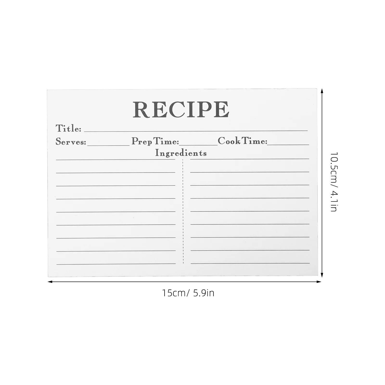 50 Pcs Recipe Cards Blank Recipe Cards Wedding Sheets Paper Sheet Note Card Simple Printing
