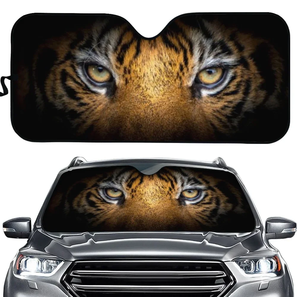 

Tiger Print Car Sunshade for Windshield Automotive Sun Visor Protector SUV Truck Front Window Sun Shade Foldable Auto Interior