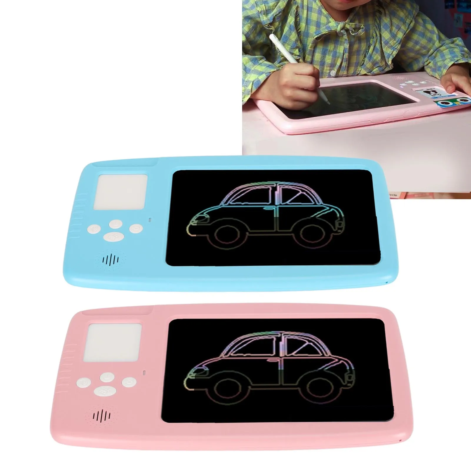 LCD 태블릿 다채로운 낙서 보드, 재미있는 하이파이 스피커, 여행용 캠핑용 PET 전자 스크린, 250mAh, 8.5 인치