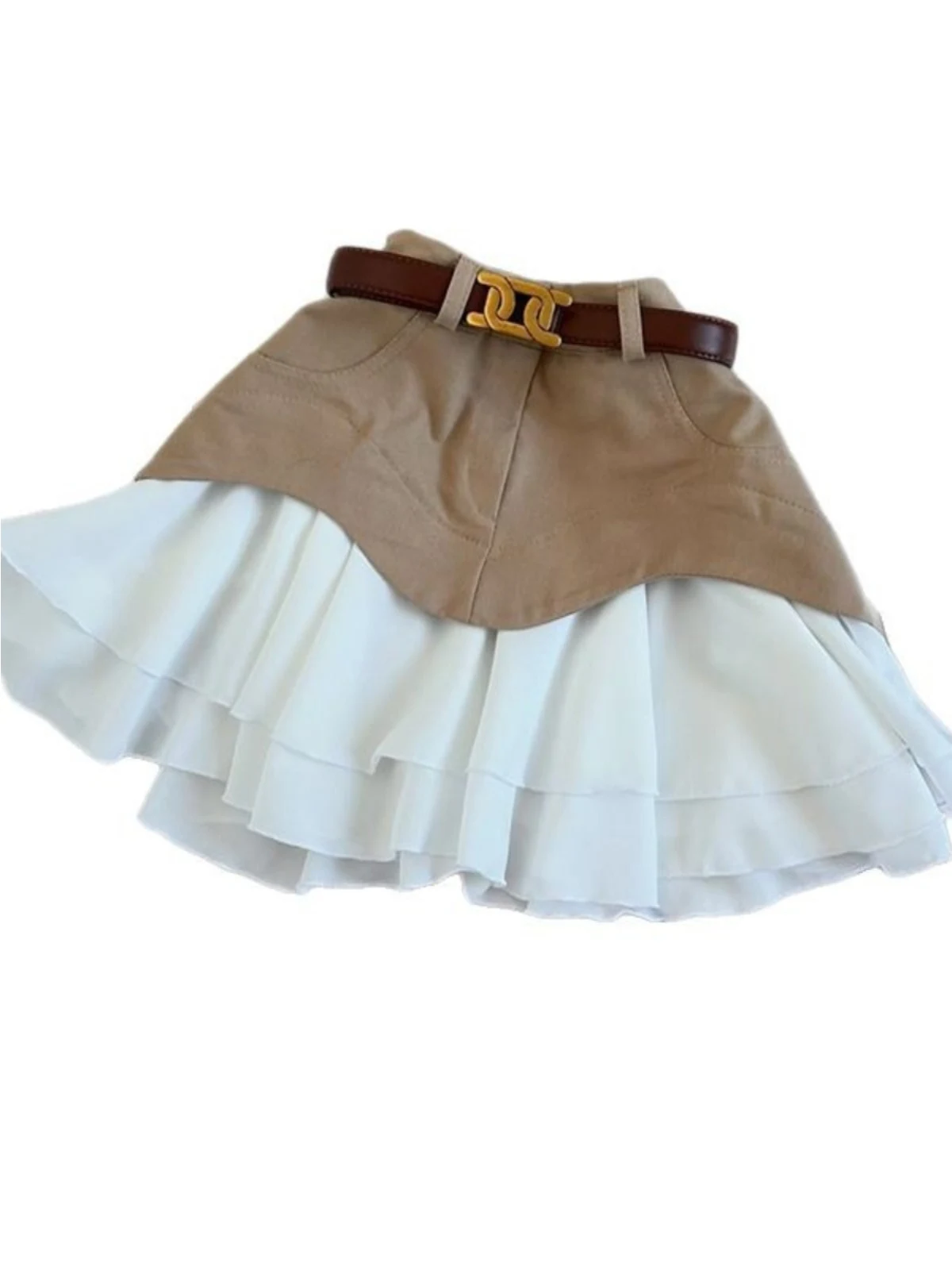 Summer 2025 High Waist A-Line  Skirt ort Skirt High Waist Denim f Skirt Lace Trimmed Commute Sle Briti Sle Inn...