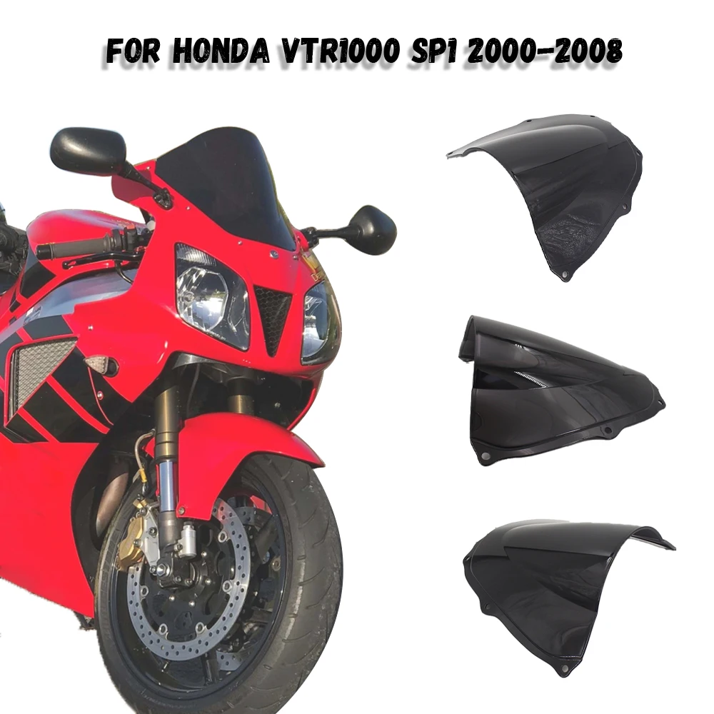 

Ветровое стекло для Honda VTR 1000SP VTR1000SP 2000-2008, экран для лобового стекла, экран, двойной пузырьковый ветровой дефлектор, аксессуары для мотоциклов