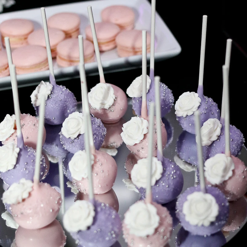 100pcs 8-20cm White Lollipop Stick Safe Solid Core Chocolate Sugar Candy Paper Sticks Cake Pop Sticks DIY Mold Bakeware Tools lollipop sticks