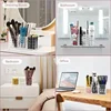 Clear Acrylic Makeup Brush Holder Desk Cosmetic Organiser Diamond Patterned Lipstick Storage Holder Desktop Cosmetic Storage Box 5