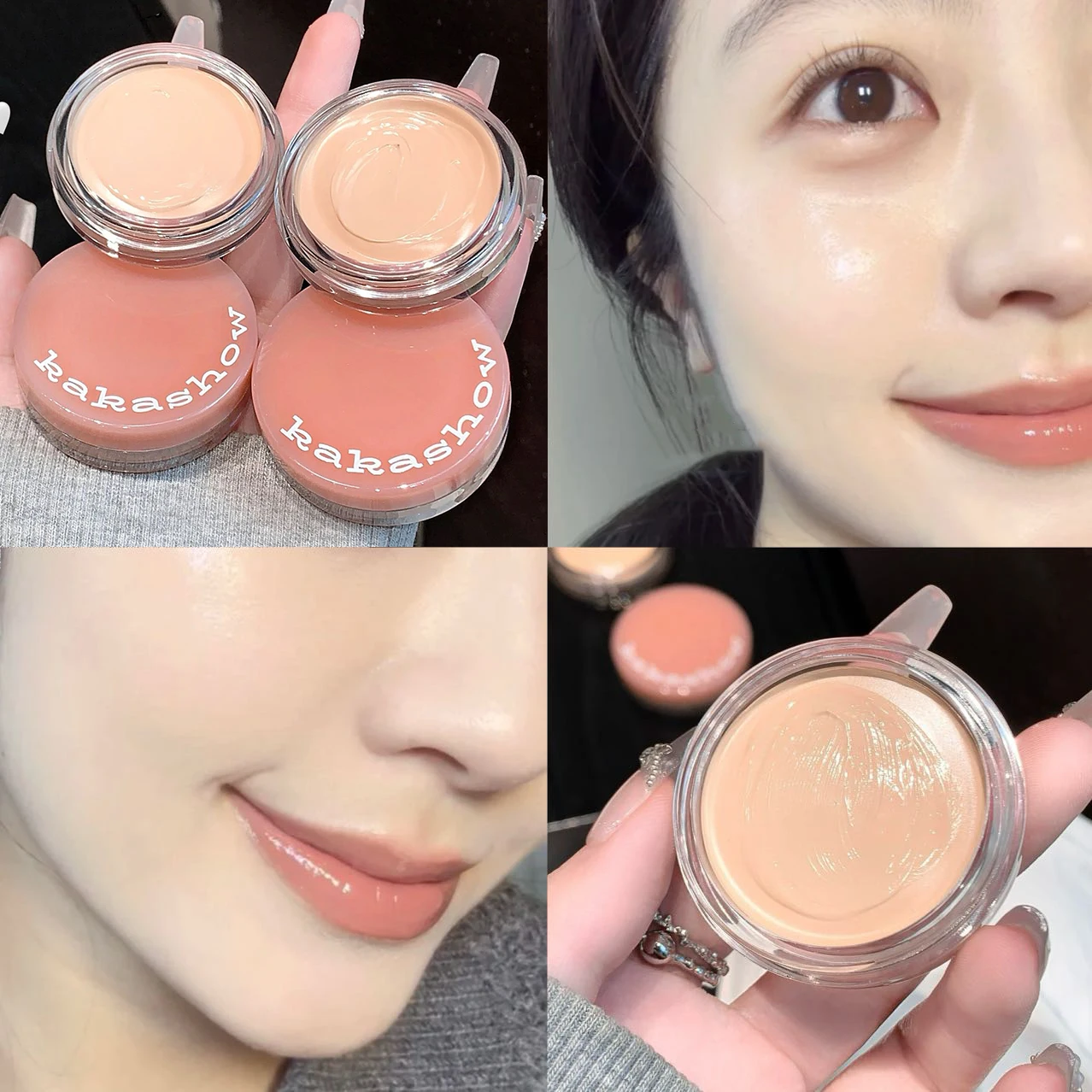 Skin Tint Cream Foundation Long-Lasting Hydrating Waterproof Full Coverage Concealer Cover Acne Makeup Base Even Skin Tone