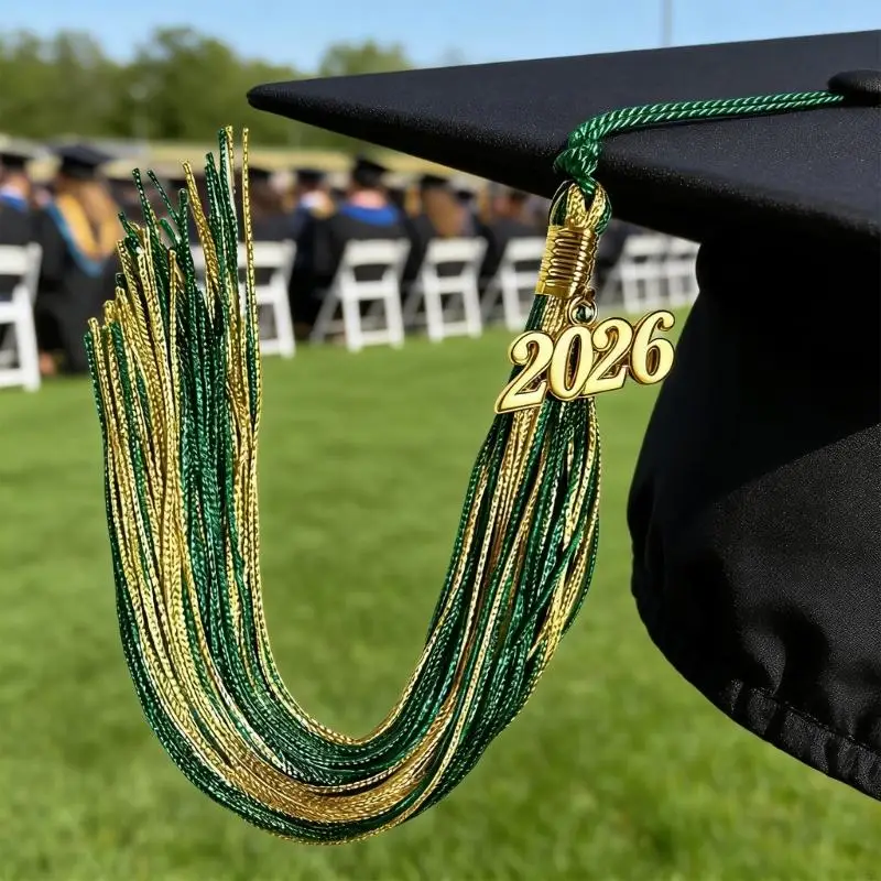 폴리에스테르 졸업 술 2026년판 졸업장 및 장식 프로젝트를 위한 보안 고정 디자인