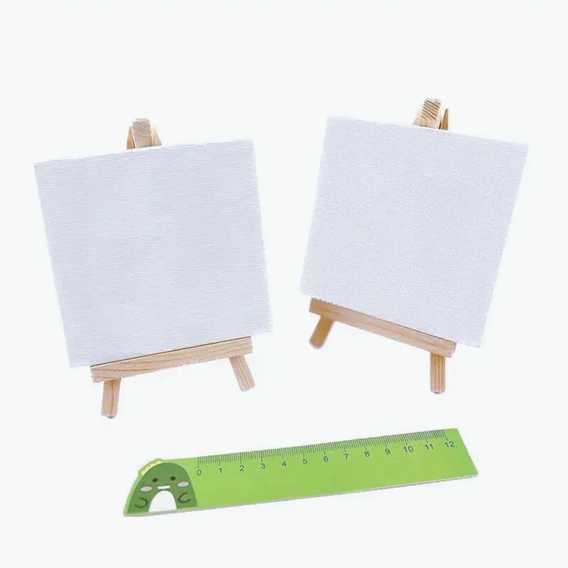 48 Pack Mini Wood Display Easel Wood Easels Set for Paintings Craft Small  Acrylics Oil Projects