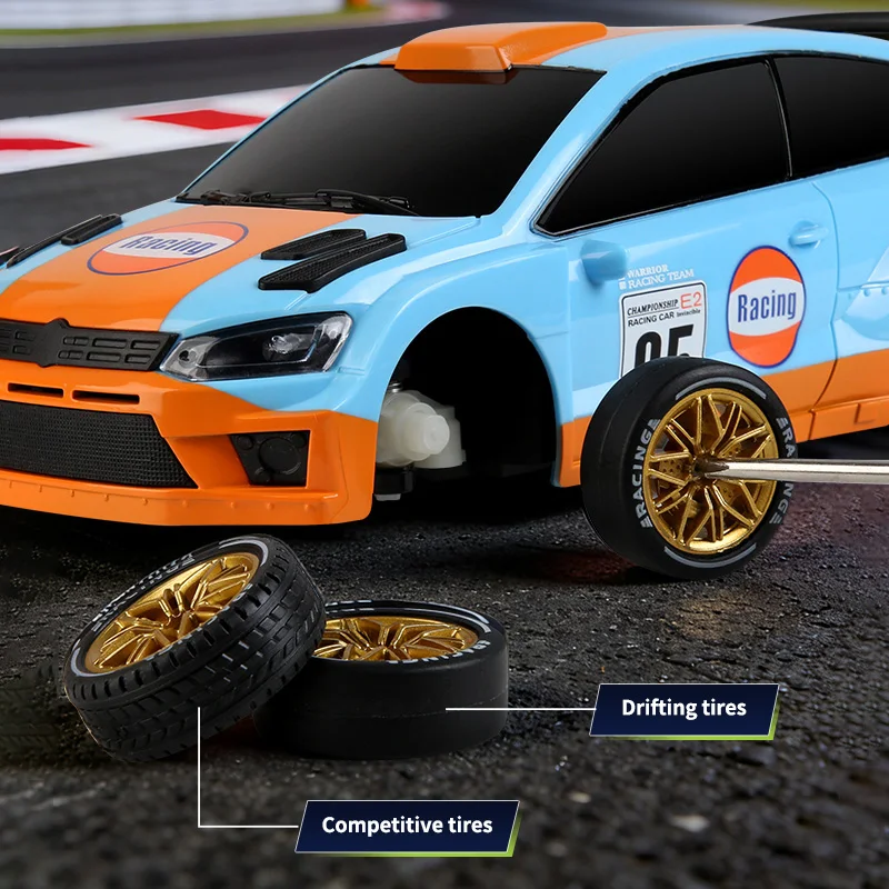 Voiture RC 4x4 tout-terrain 2.4GHz - Bleue ou Orange - Drift & Course