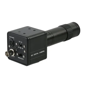 Sensore da 1/3 pollici 800TVL HD Telecamera CCD industriale Microscopio video digitale BNC + zoom 130X Obiettivo con attacco C ad alta distanza di lavoro