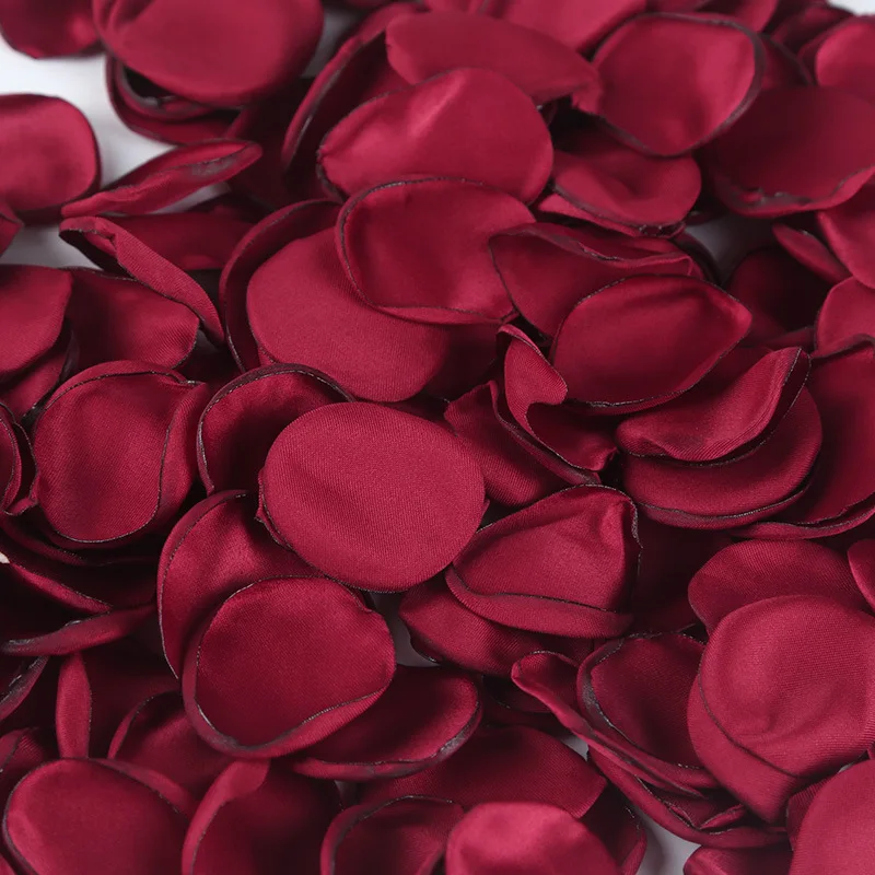 100Pcs/Bag Silk Satin Rose Petals Artifical Flowers Marriage Homme Decoration Valentine Day Wedding Accessories images - 6