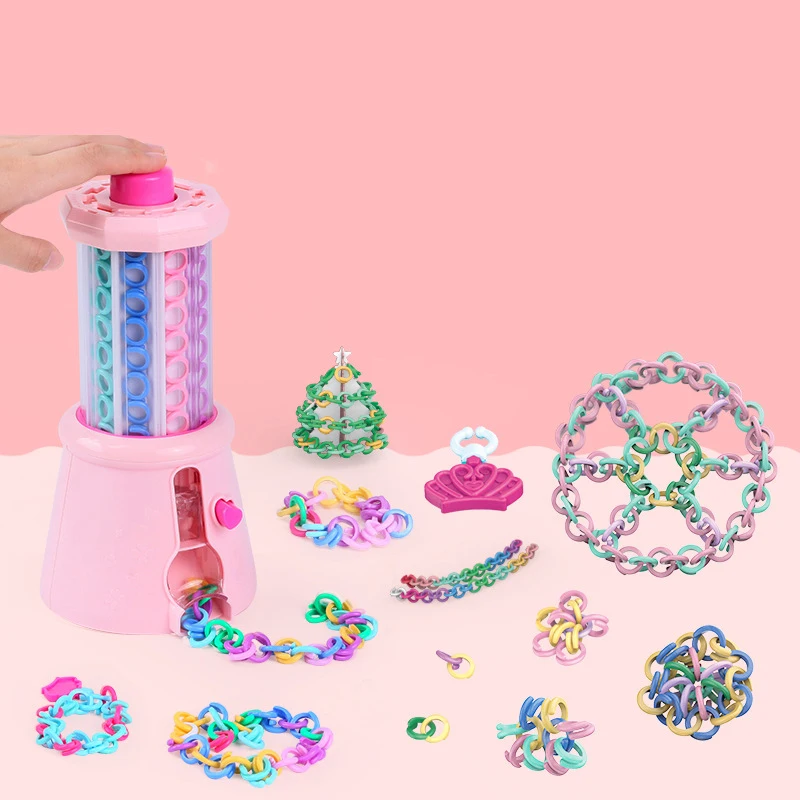 

DIY Bracelet Maker String Beads Toy Bracelet Making Machine