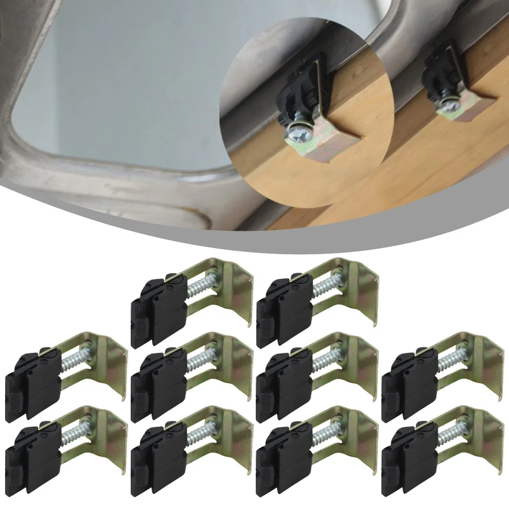 Description Picture 2 of item10pcs Undermount Sink Clips Mounting Brackets Repair For Kitchen Bathroom Shower For 14-32 Mm Adjustable Width 18 Mm Kitchen