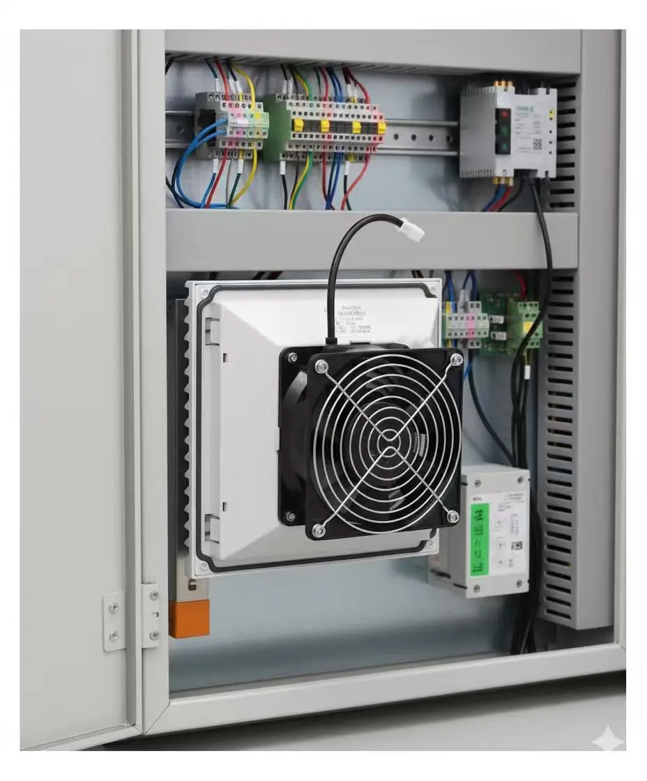 115V 230V 팬, 캐비닛 환기 배기 흡입 냉각 시스템 유닛(셔터 필터 포함) AC 115/230V