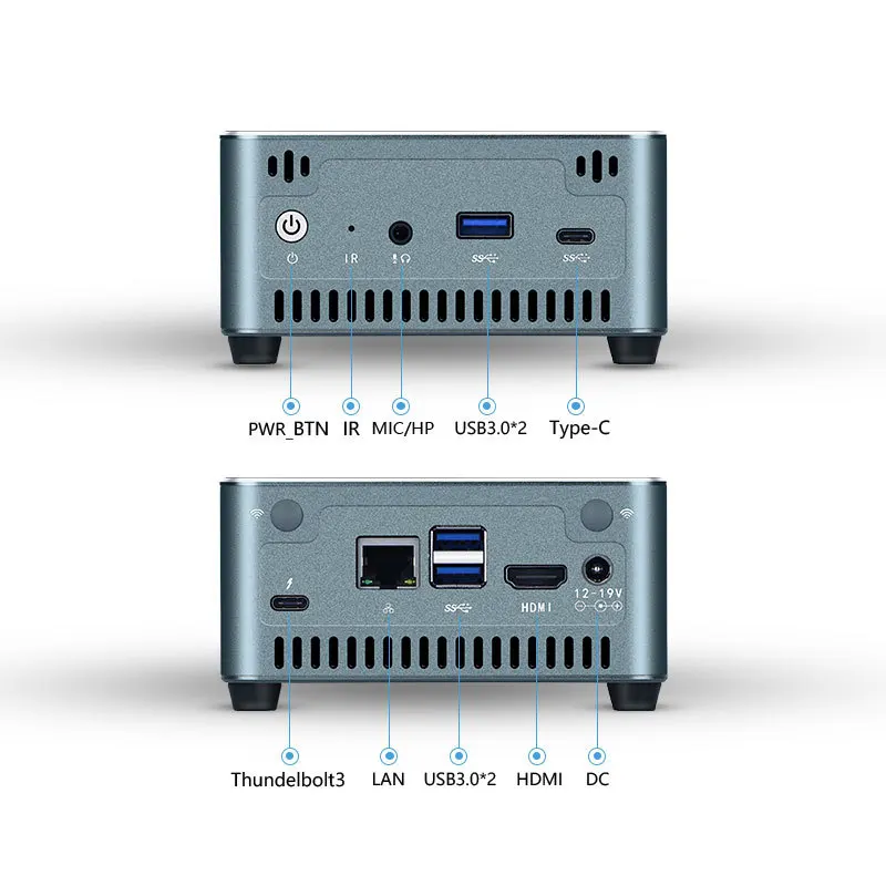Smallest Mini PC i710510U i510210U 2*DDR4 M.2 SSD Tiny Computer