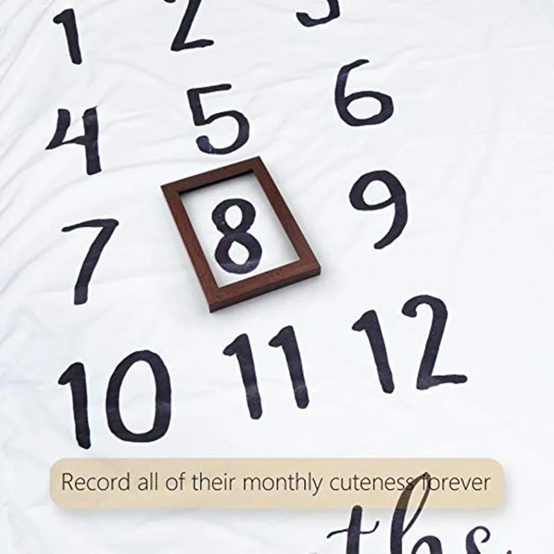 Cartoon Pattern Baby Milestone Photo Prop Background Blanket Game Pad Background Cloth Calendar Photo Accessories Baby Supplies