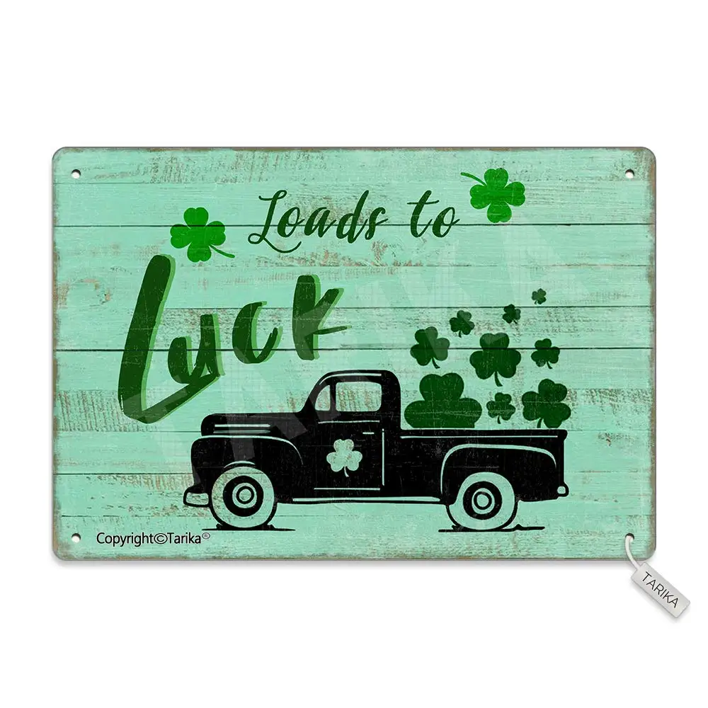 

Loads of Luck Metal 20X30 cm Vintage Look Decoration Painting Sign for Home Kitchen Bathroom Farm Garden Garage Inspirational Qu