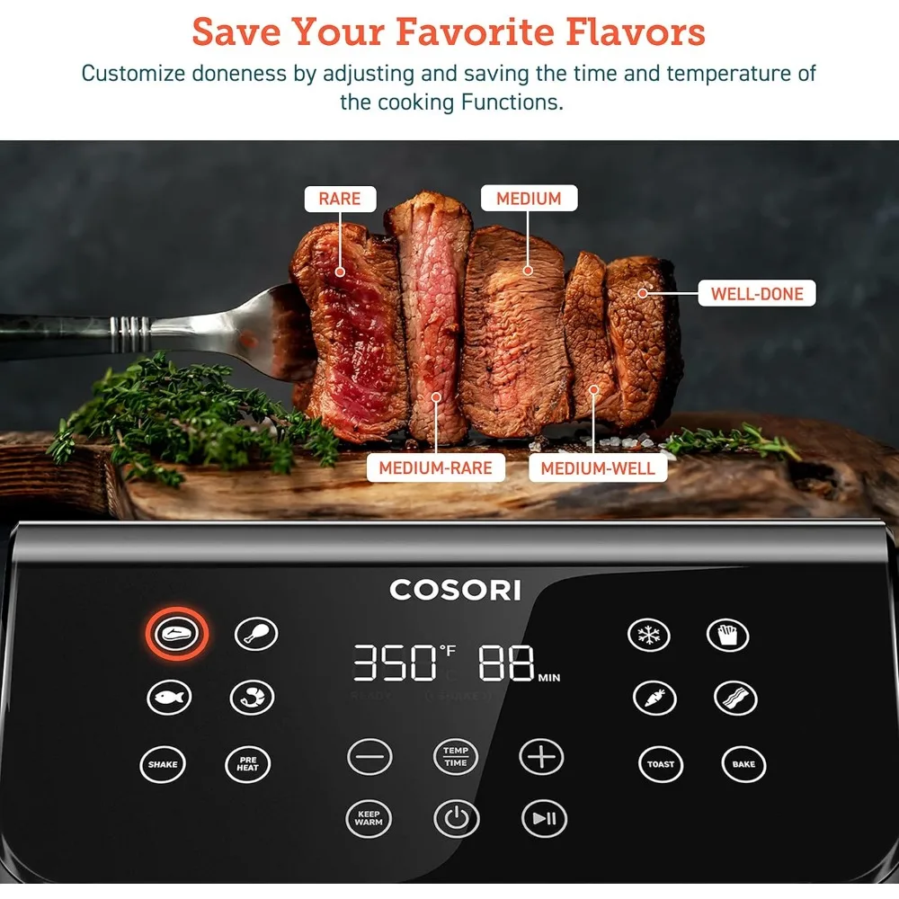 12-in-1 Air Fryer 5.8QT, Toast, Bake, Nutrition Facts for 100+ In-App Recipes,  Tech Fast Cook, for Main & Side Dishes 3