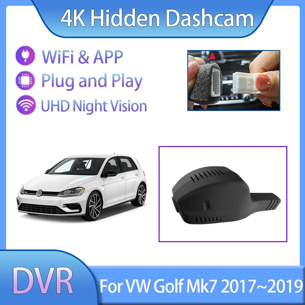 Per Volkswagen Vw Golf 7 Mk7 Gti40 2013 ~ 2019 Wifi Clear Anteriore Posteriore Dashcam Accessori Per Auto Dvr Camera Recorder Devices Auto Play