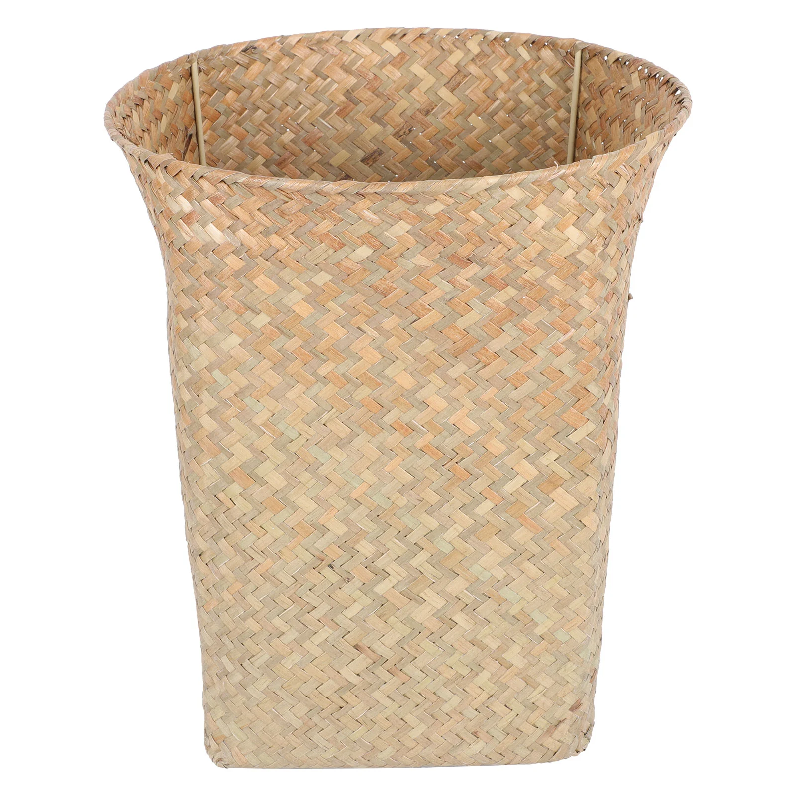 

Large-Capacity Laundry Basket Grass Woven Storage Basket Durable Retro Art Woven Bin Paper Basket Waste Bin Household Trash Can