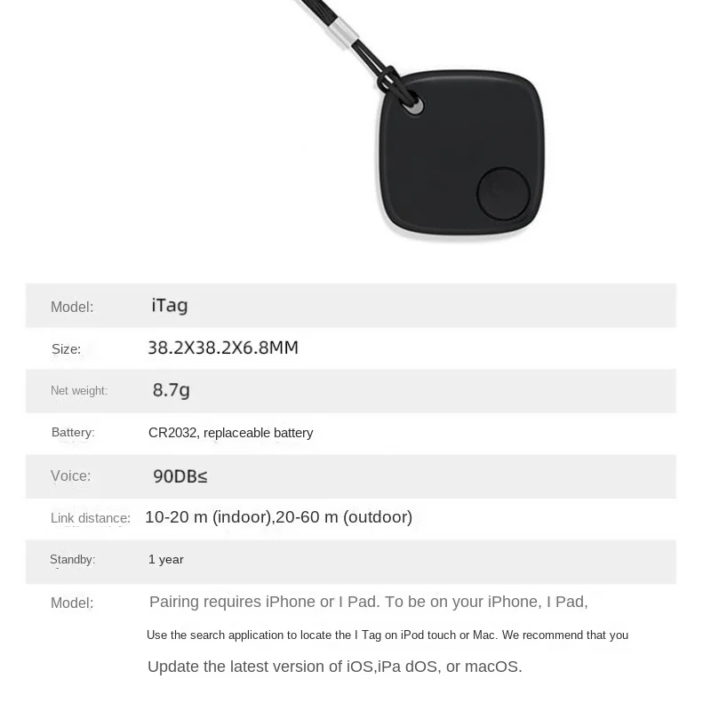 Smart Tag Locator Mini GPS Tracker for Ios Apple Positioning Anti-loss Device for Elderly Children and Pets Work with Find My bluetooth tracker,smart tracker