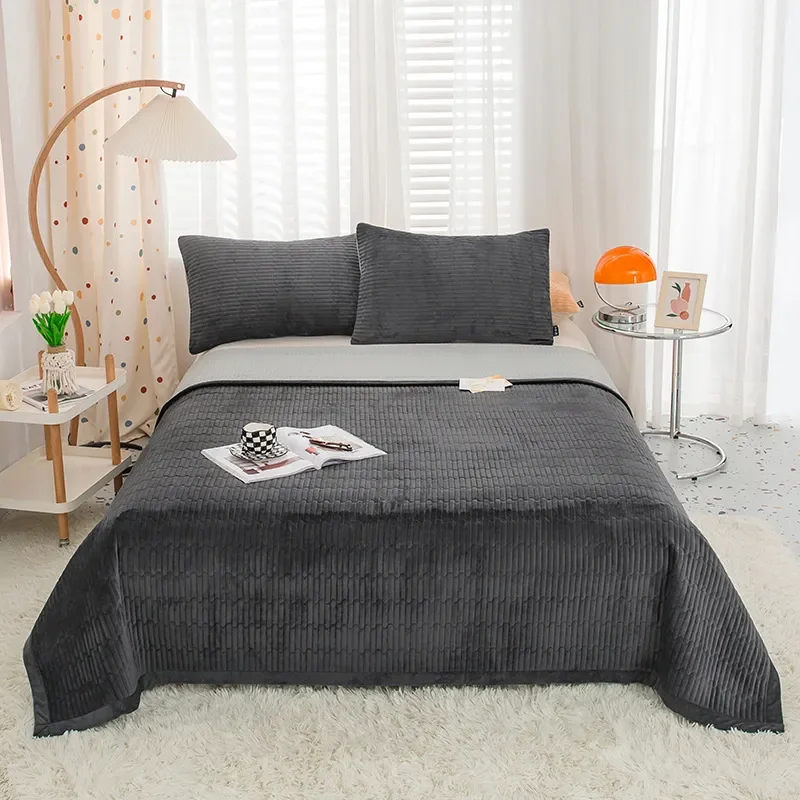 

Bed Cover 1pcs Set with Cotton Sheet Korean Style Washable Bed Cover Double Layer Yarn Washable Cotton Linen Quilt Bedding