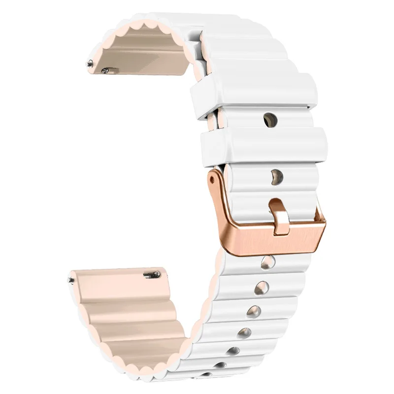 Elegant 20mm Silicone Bracelet Strap for Women - Stylish Smartwatch Wristband Accessories