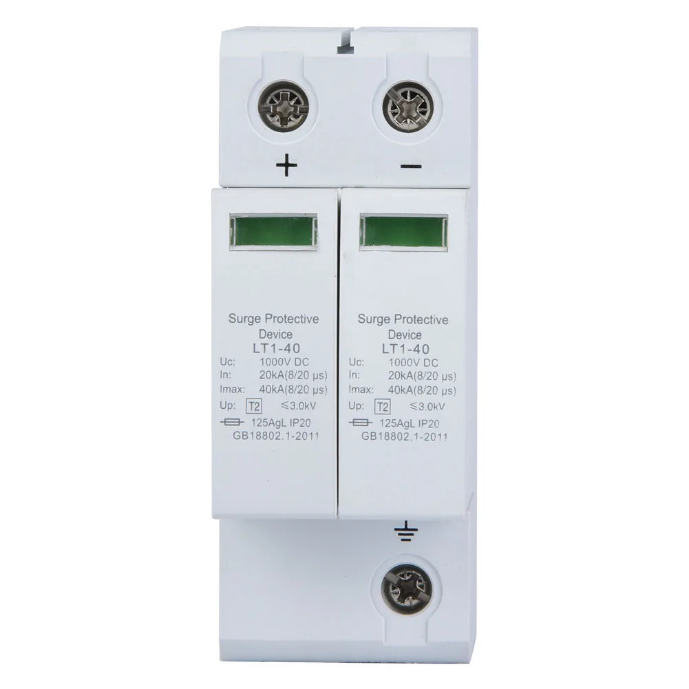 2P Protective Device DC Photovoltaic Lightning Protector Low Voltage Arrester Lightning Protector Arrester
