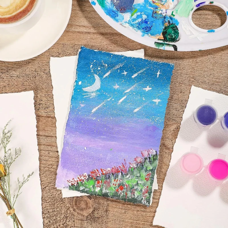 Deckled Watercolor Paper Sheets 3