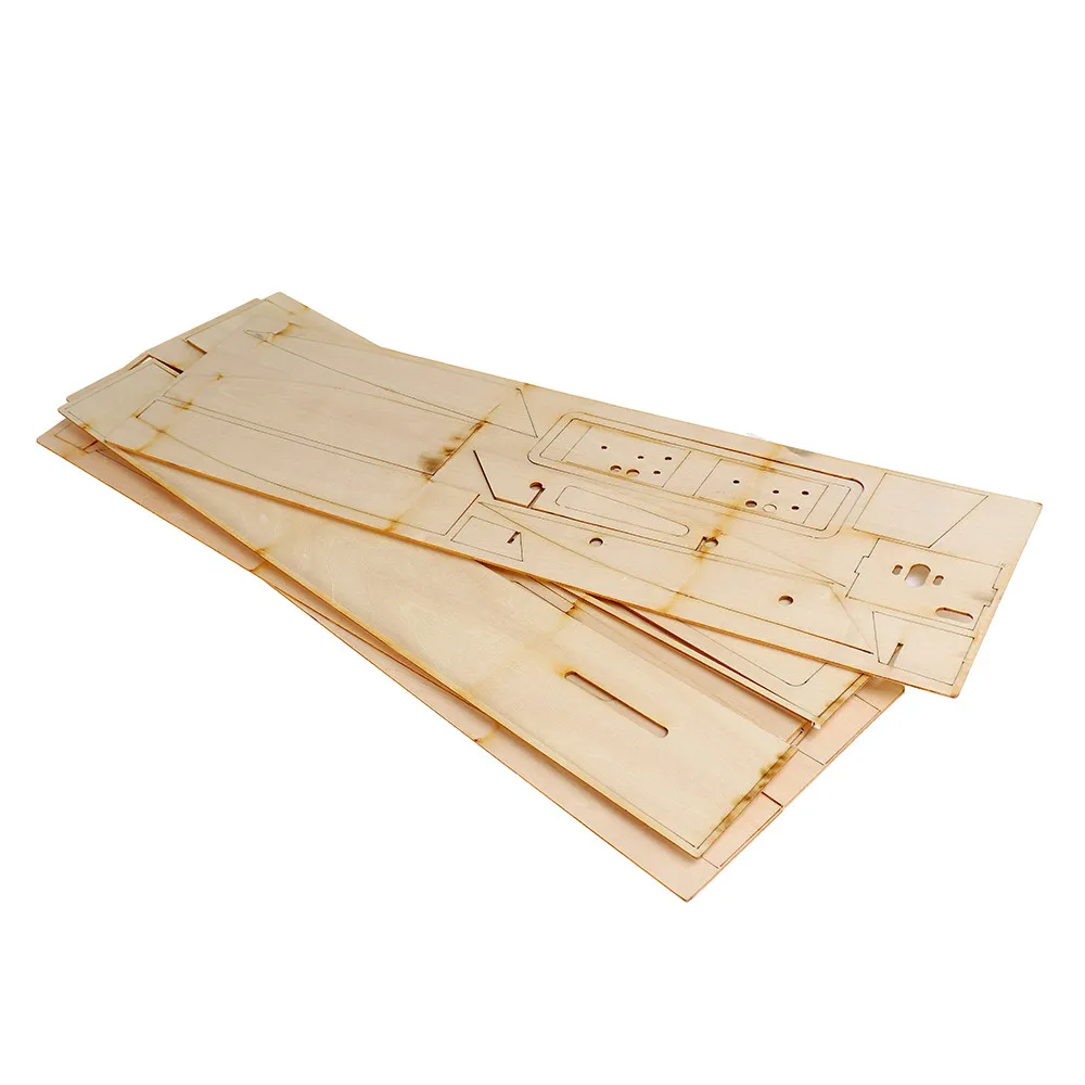 B061 B068 DIY RC Boat Kit Wooden Sponson Outrigger Shrimp Model Racing Speedboat Model Toys Gift for Boys Children 4