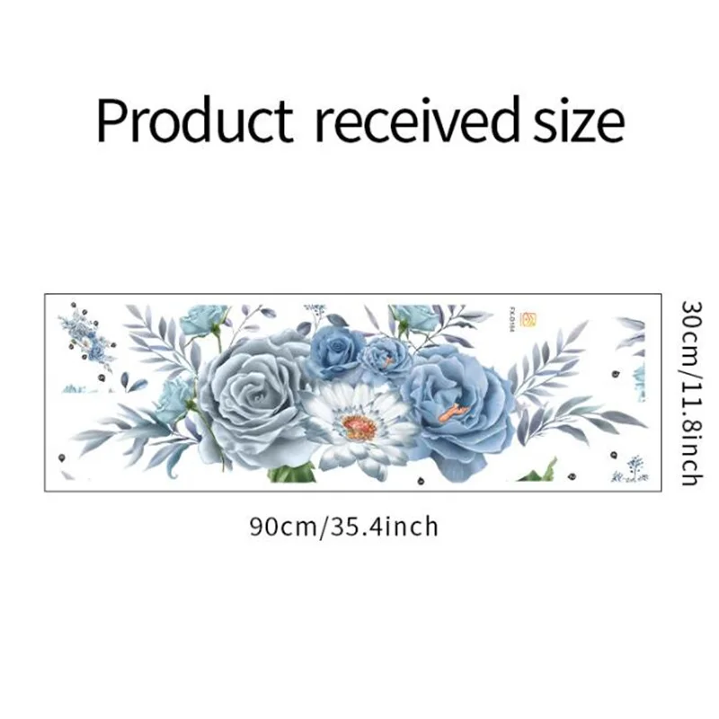 1Pcs Peony Flowers Rich Flower Group Wall Stickers For LivingRoom Sofa Self-Adhesive Painting Home Decoration Wall Decal 30*90CM