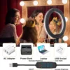 26 33CM Video Lights Dimmable Light Selfie LED Ring Light USB Ring Lighting Lamp With Tripod Stand To Make Youtube Ringlight 5