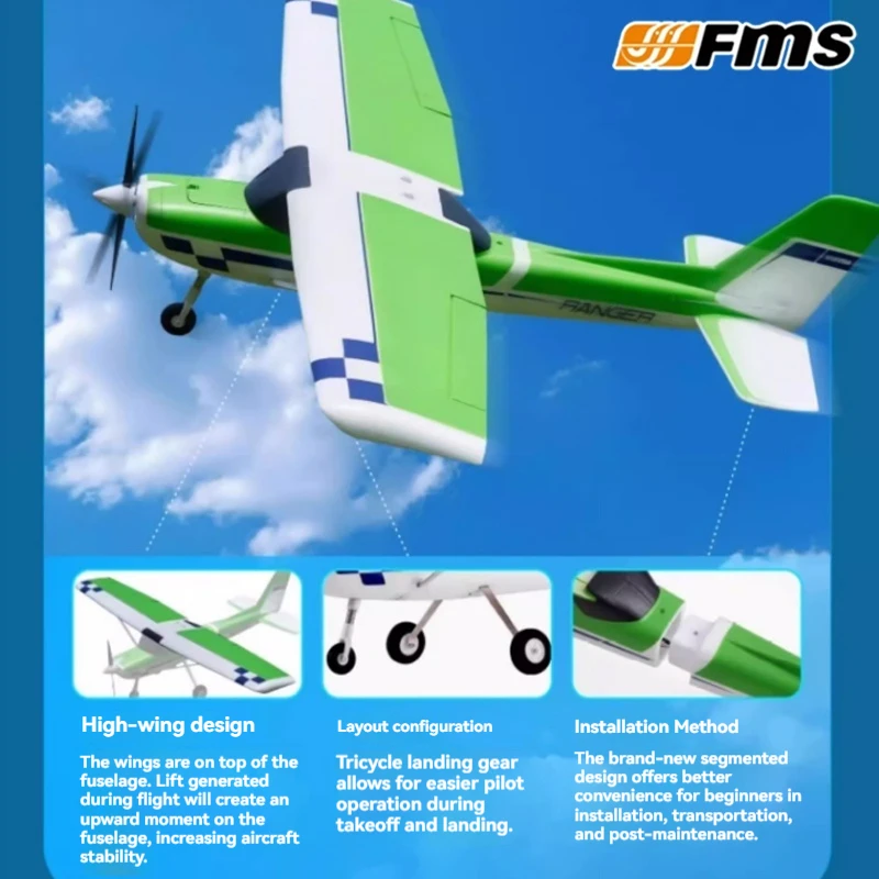 Planeur RC RTF avec ou sans flotteur - 3 couleurs