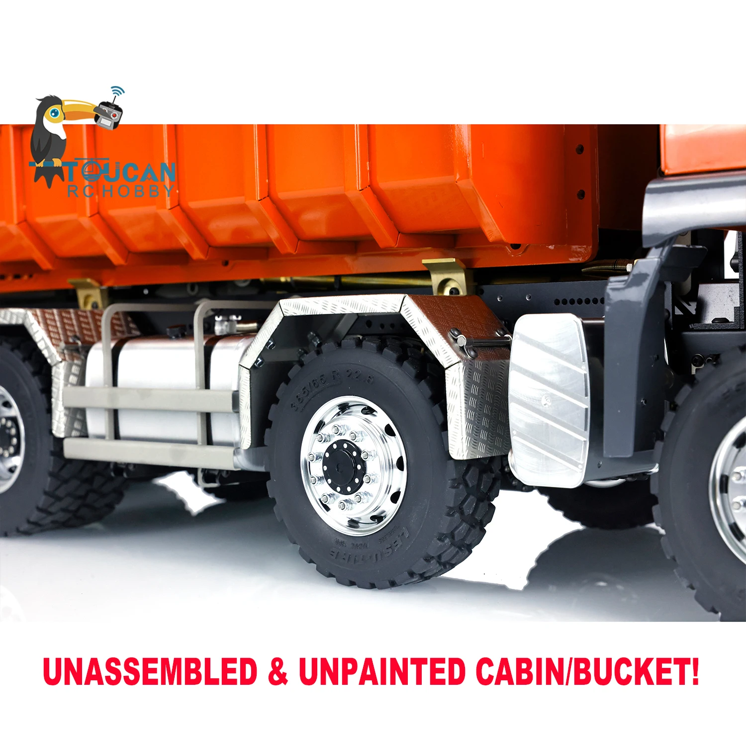 8*8 LESU 1/14 RC Hydraulic Dumper Truck Roll On/Off Truck Unpainted Cabin Remote Control Tipper Tamiyaya Model Building RC Toys 6
