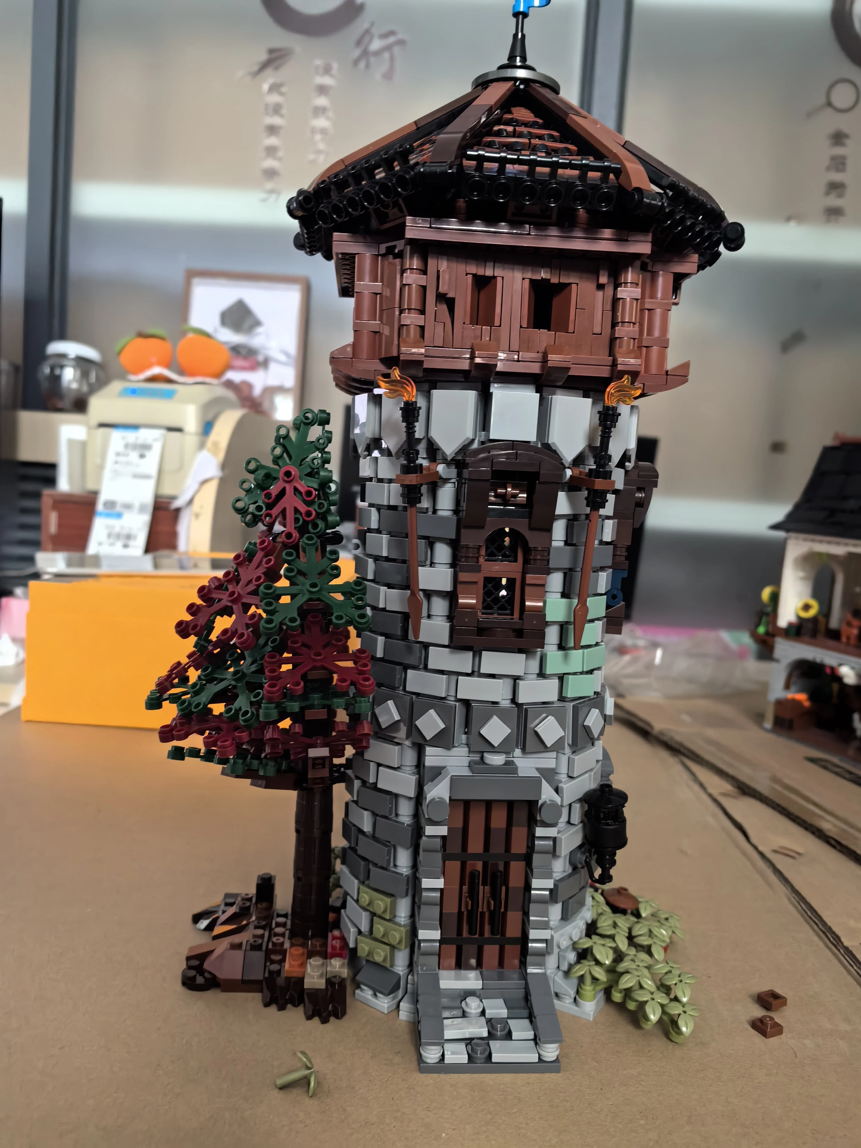 MOC-124071 medieval townhouse castle tower compatible with LEGO