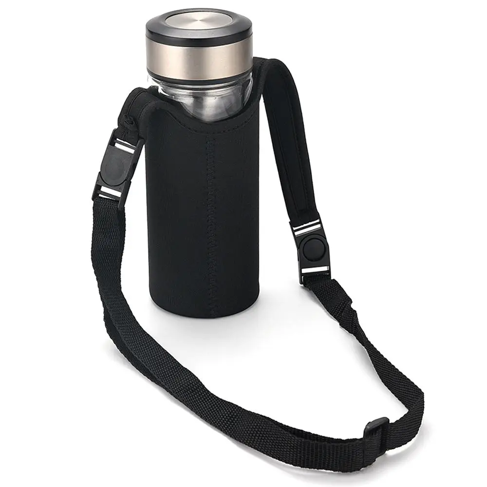 Custodia Termica Per Bottiglia D'acqua 1L - Neoprene Blu, Con Tracolla Regolabile, Antivibrazione E Isolante - 3