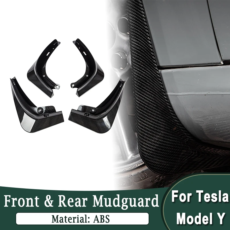4pcs TPE Mud Flaps Splash Guards Mudguard Fender For Tesla Model Y 3 Front Rear - Foto 7