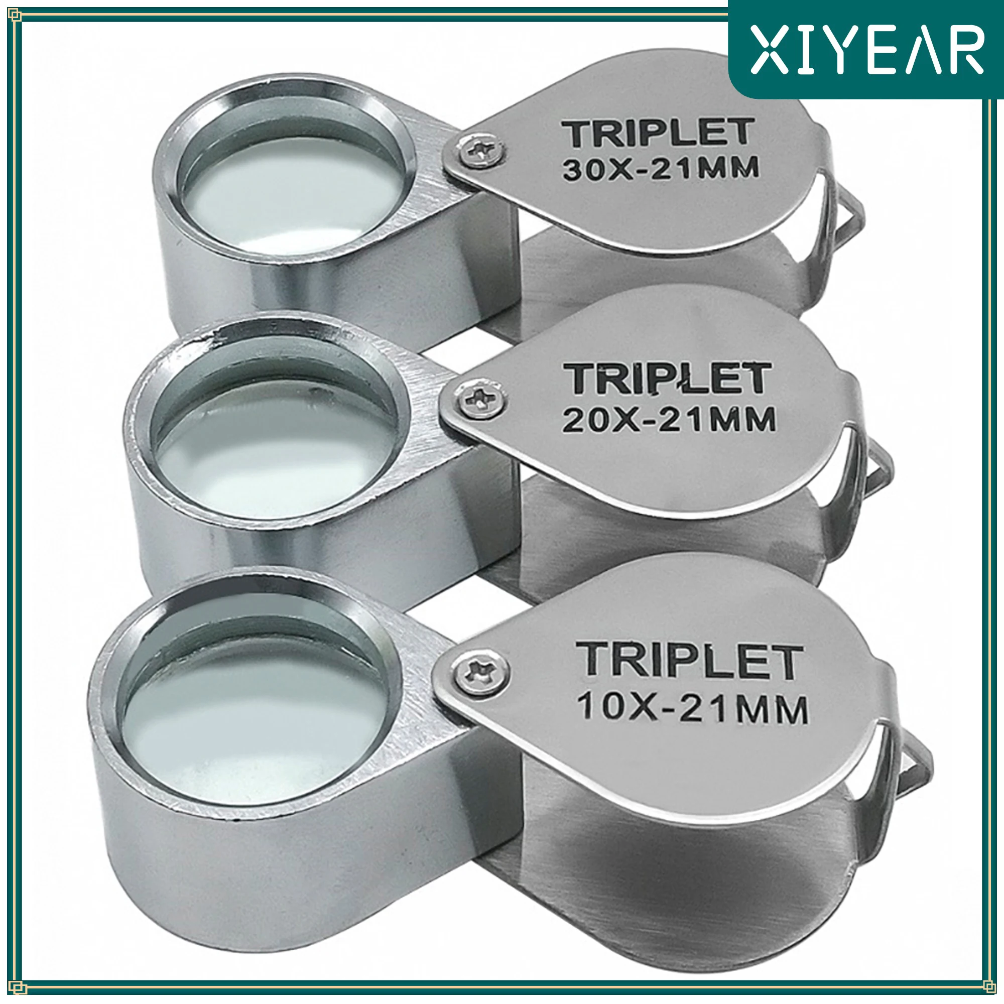 Loupe De Bijoutier 30x - Lot De 4 - Pliable, Portable - Pour Diamants, Pièces, Timbres, Bijoux