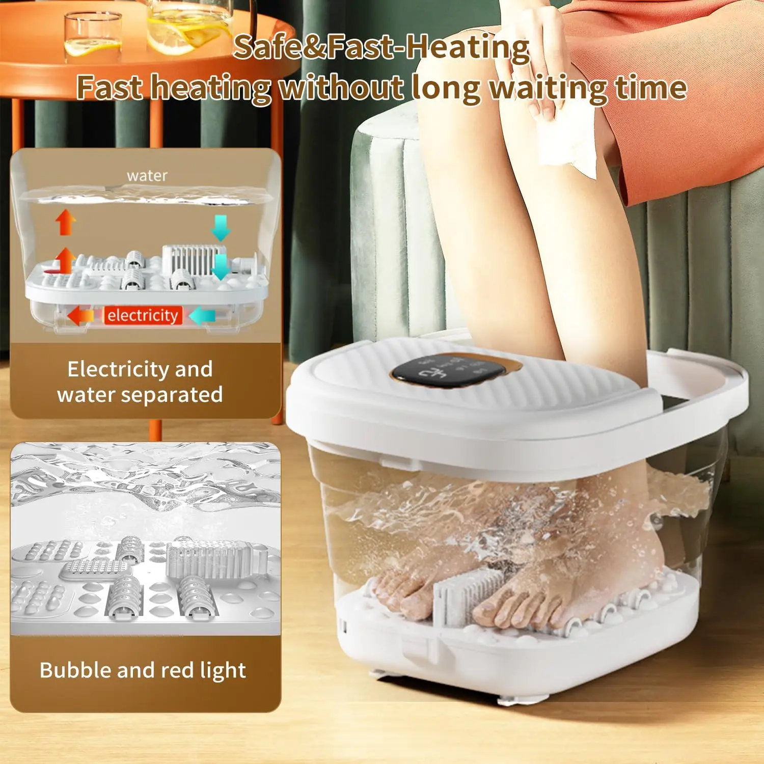 Foldable Foot Spa Massager with Smart Temperature Control 4