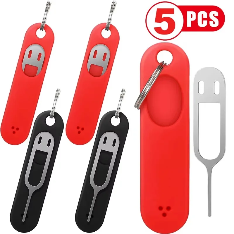 Outil de retrait de carte SIM avec étui, outils d'ouverture de plateau de carte Sim, broches d'éjection Anti-perte, éjecteur pour iPhone 16 iPad Xiaomi Huawei