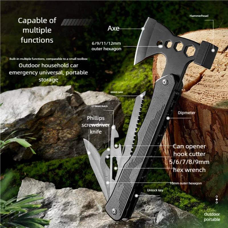Outdoor portable combination axe 2