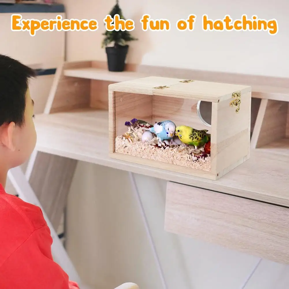 Wooden Bird Nest Outdoor Garden Decoration Breeding Box For Parrot Parakeet Cockatiel And Other Small Birds Accessories Supplies