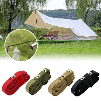 Tent Canopy Extension Belt Multifunctional Clothesline Windproof Outdoor Camping Nylon Rope Backpacking Tool with 2 Carabiner
