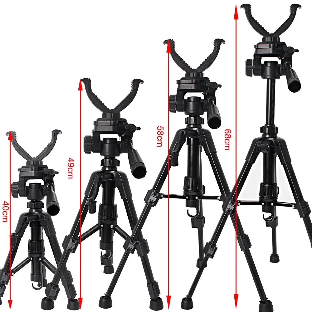 야외 사냥 삼각대, 내구성 높이 조절 가능, 사냥 스탠드, 알루미늄 V 요크 슈팅 랙, 다기능 사냥 안전 액세서리