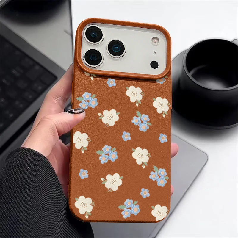 ตัวเลือกสินค้า เคสซิลิโคนนุ่มป้องกันกระแทก iPhone 17/16 Pro Max ลายดอกไม้สวย